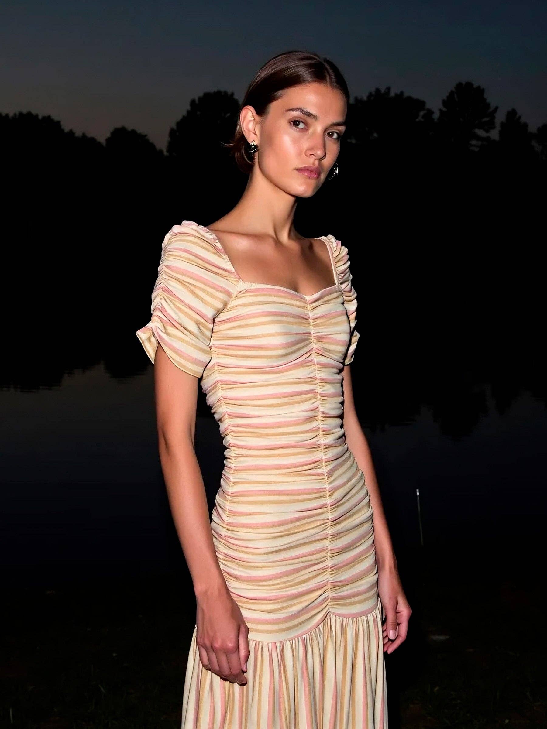 CARMEN SAYS - Wholesale Dress - Women's - Persephone Striped Dress1
