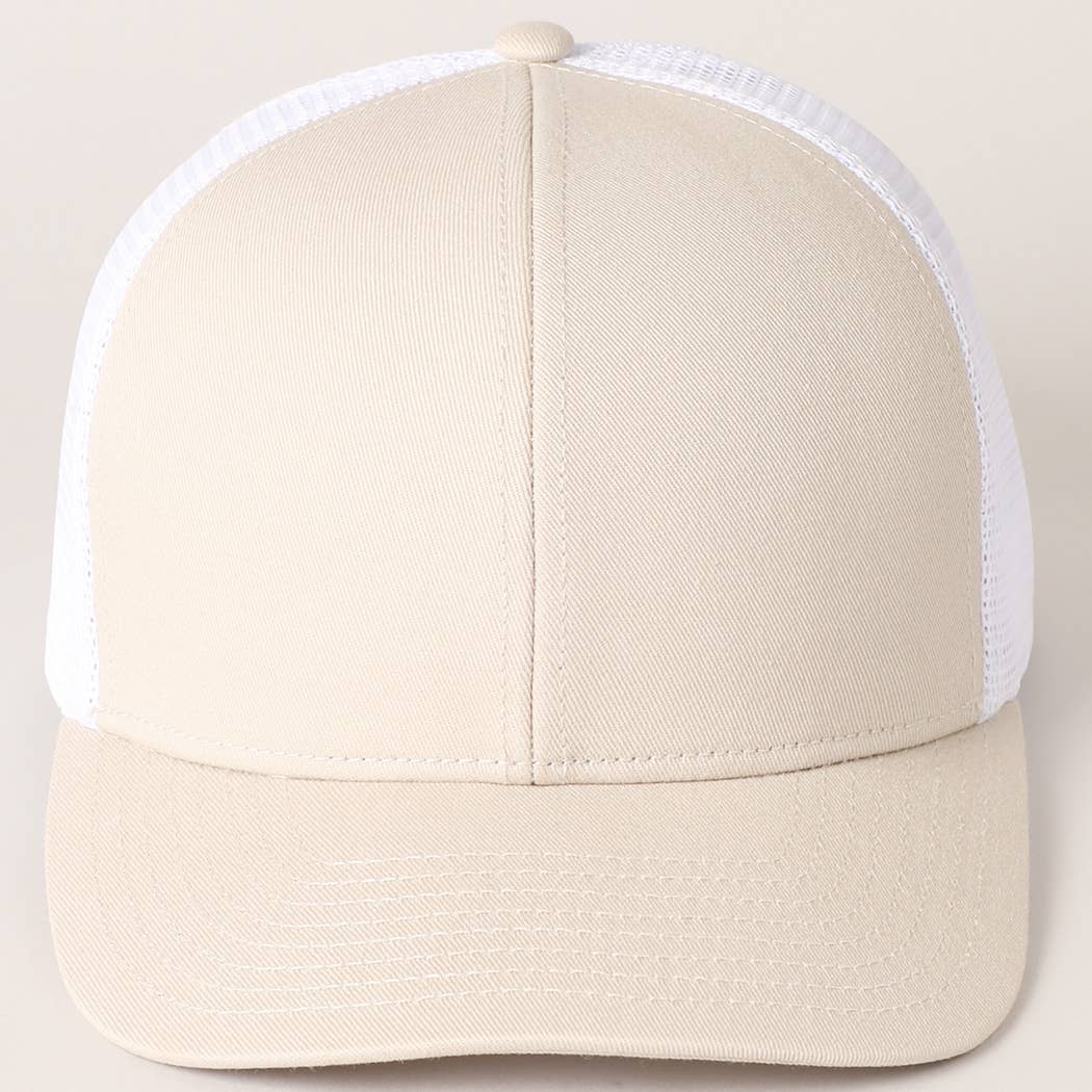Fashion City - Wholesale Trucker Hat - Unisex - Two Tone Cotton Trucker Hat with Mesh Back43