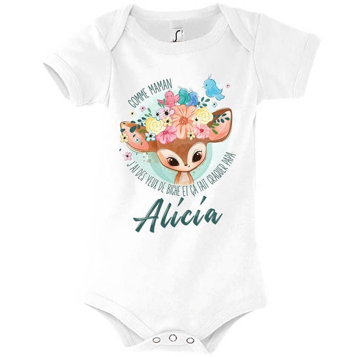 Planetee - Wholesale Bodysuit (Non-Footed) - Baby - Alicia Yeux de Biche baby bodysuit