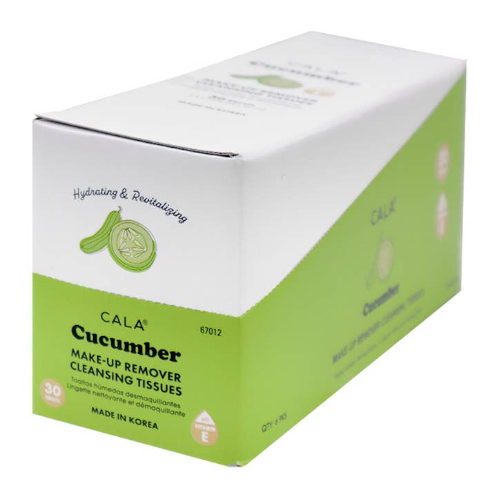 PINEAPPLE Beauty – wholesale Make-up remover – CALA 67012 Makeup Remover Tissue 30 sheets Cucumber - 6pc