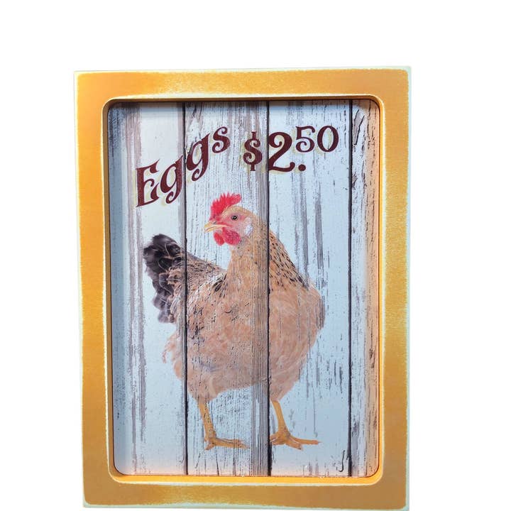 Sammie's Custom Creations – wholesale Skylt – 7" x 9" Inramad konst (Ägg 2,50)