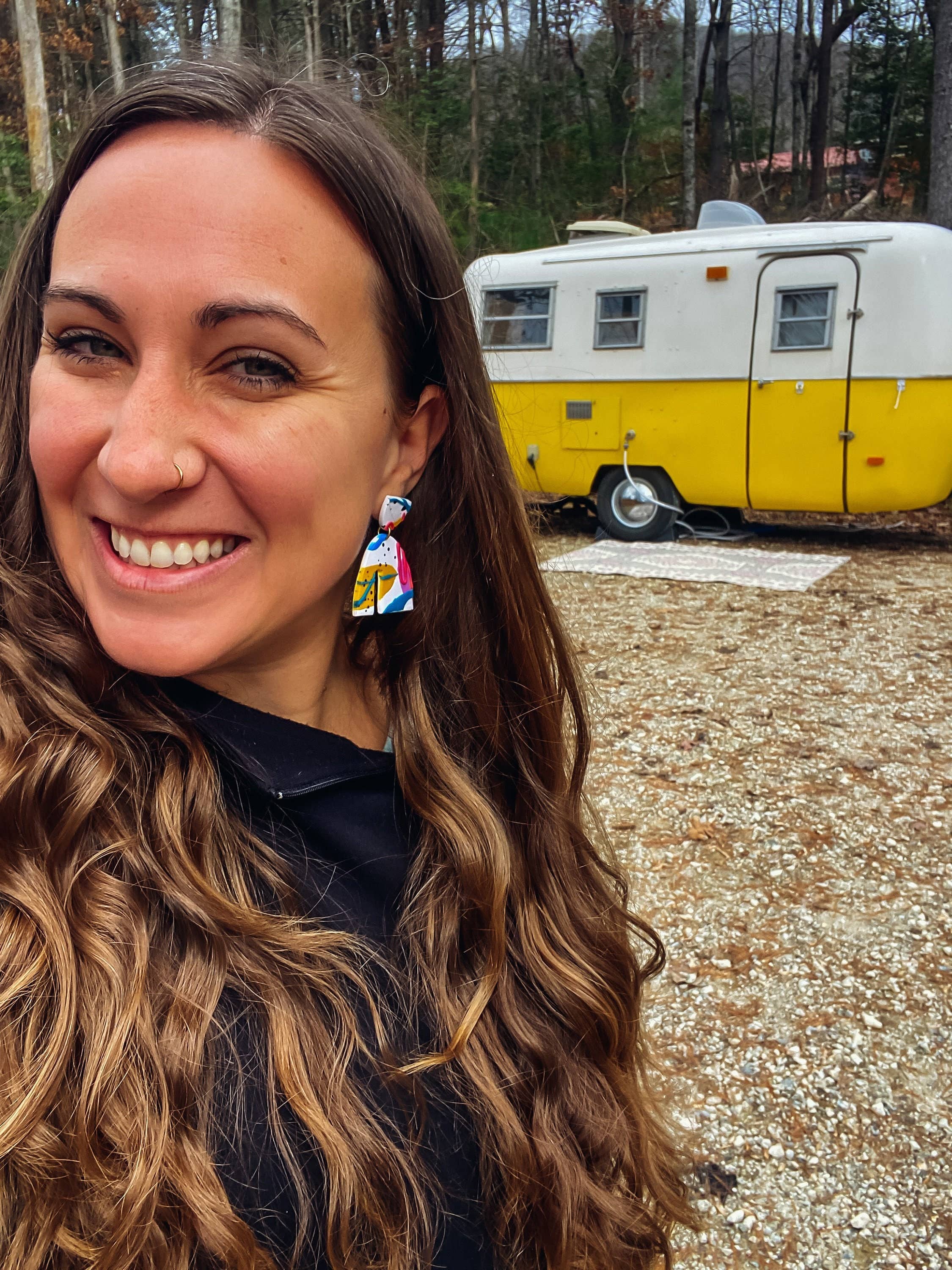 Lauren Likes Art - Wholesale Dangle Earrings - 90s Aesthetic Statement Earring, Big Bold Abstract Earrings, Gift for Artist, Grand Millennial, Polymer Clay Large Dangle, Funky Colorful4