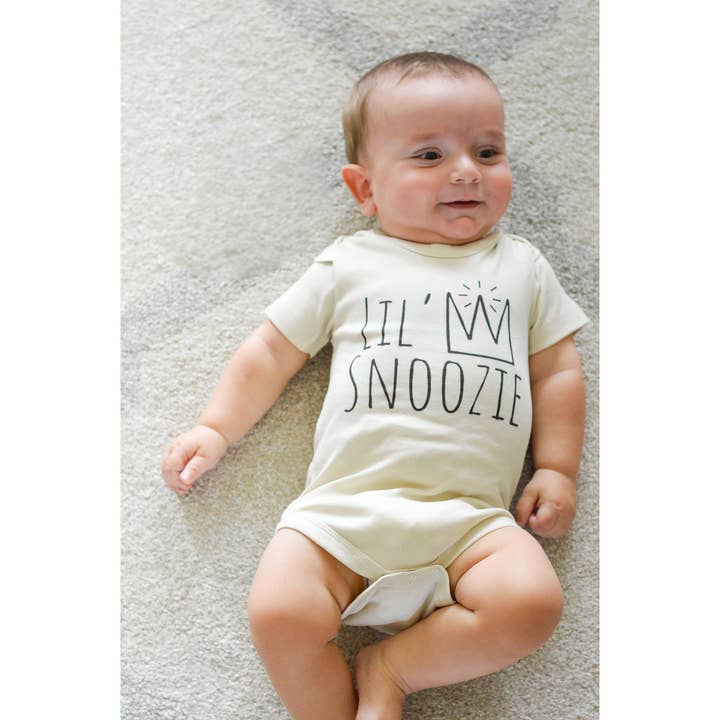Lil Snoozie Short Sleeve Bodysuit for wholesale by Beaus+Babes