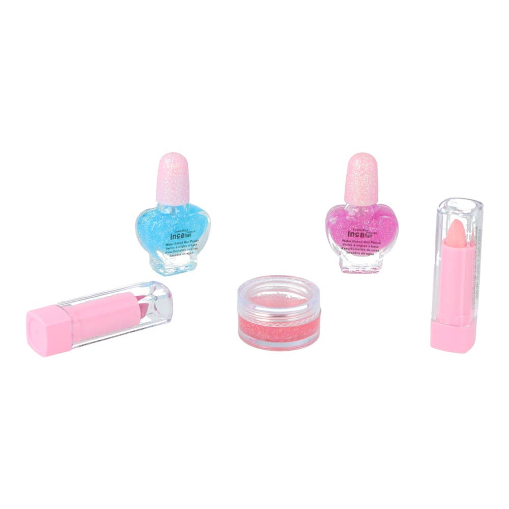 IKILIFE S.L - Wholesale Kids Makeup - Kids - Caramel Makeup Set - 1 Gloss, 2 Lipsticks and 2 Nail Polish4