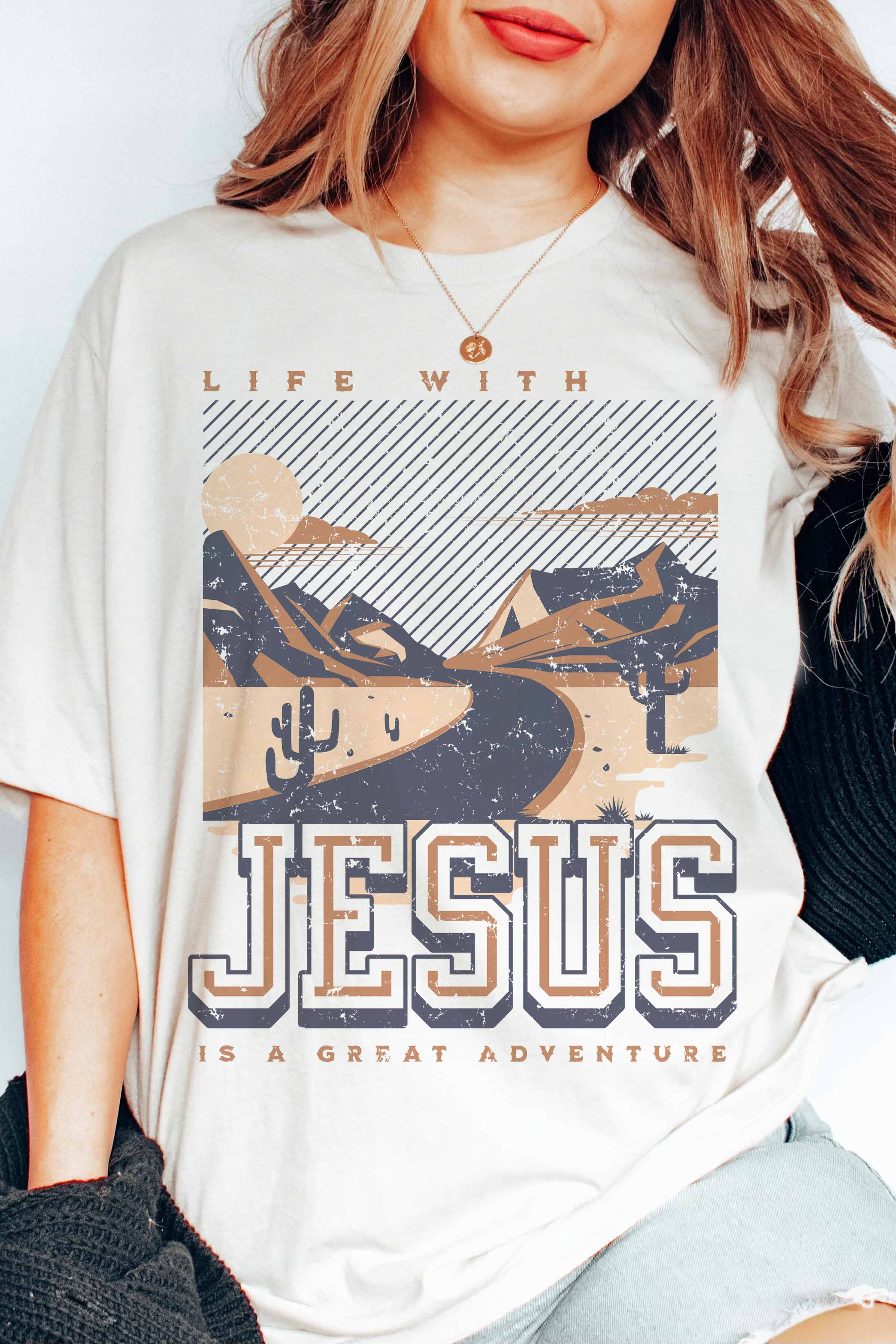 GOOD DAY STREET - Wholesale Screen Printed T-Shirt - Women's - [G1525X-TS] -JESUS GRAPHIC TEE1
