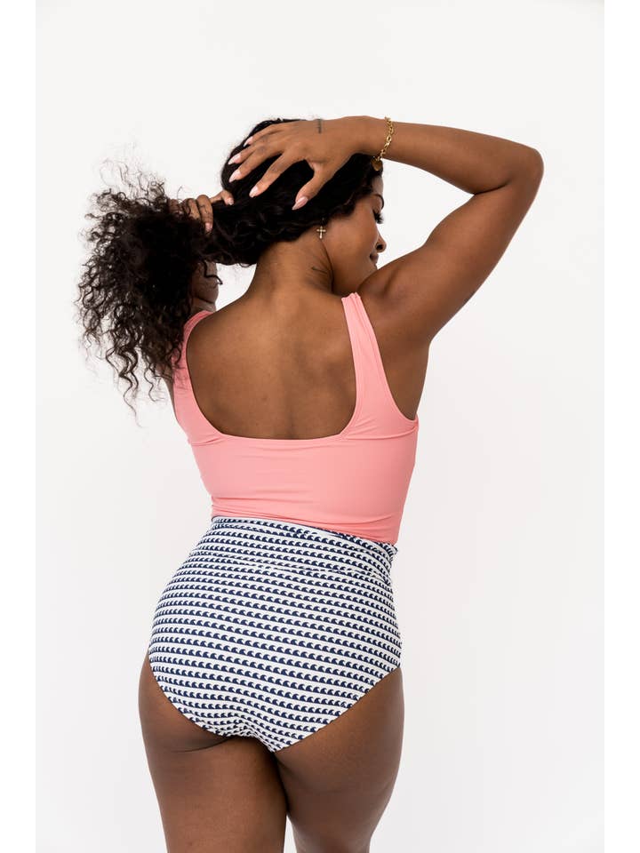 Coral Reef Swim - Wholesale Swim Top - Women's - Seaside Pink Square Neck Swim Top1