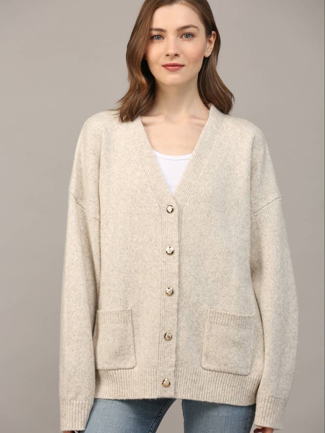 CARDIGAN MED TO LOMMER I ULDBLANDING FW15339 for engroshandel hos FATE