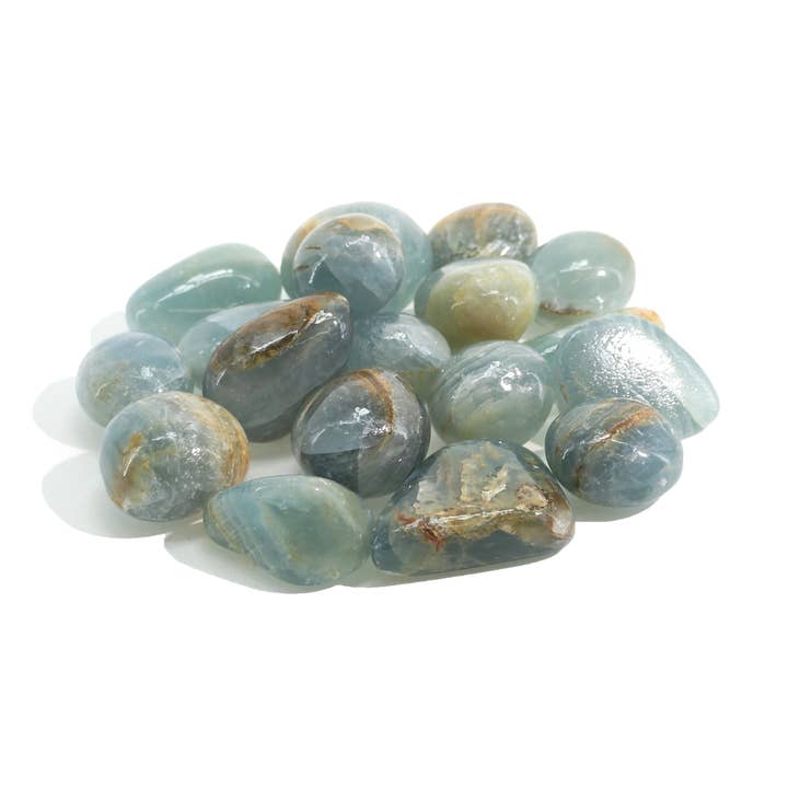 Pierres roulées en onyx bleu et vert pour la vente par Stonebridge Imports