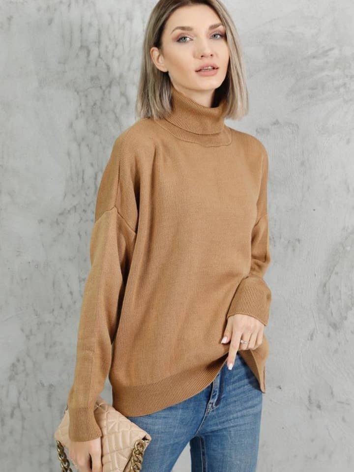 BASIC-STRICKPULLOVER MIT STEHKRAGEN für den Großhandel von Cloth Cube