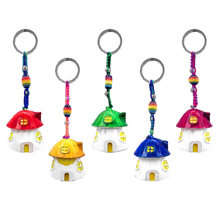 Shroom Hut Enchanted Forest Durepox Resin Figurine Keychain for wholesale by Pichincha