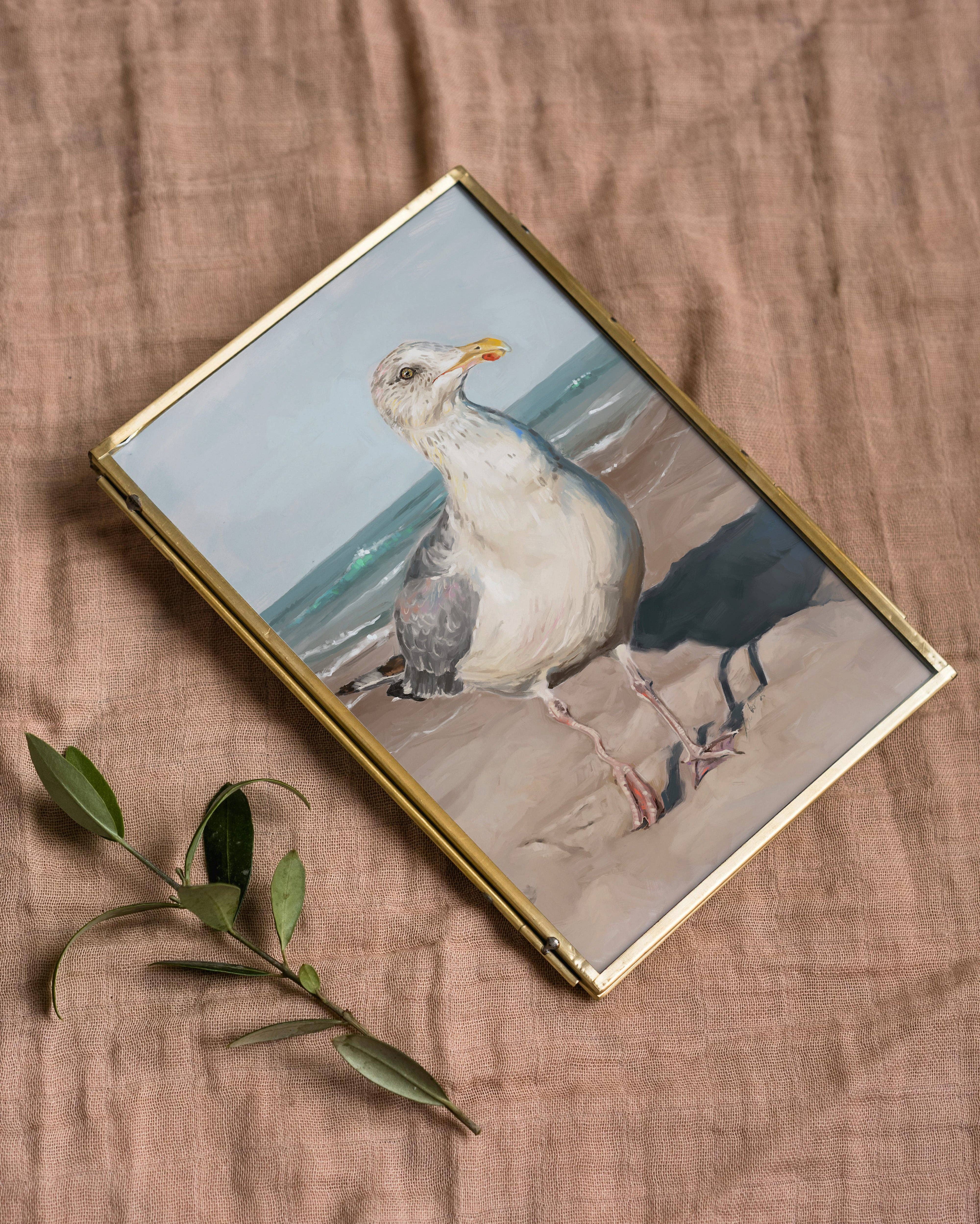 The Ugly Cat Studio - Wholesale Art Print - Seagull with Wobbly Leg Fine Art Print22