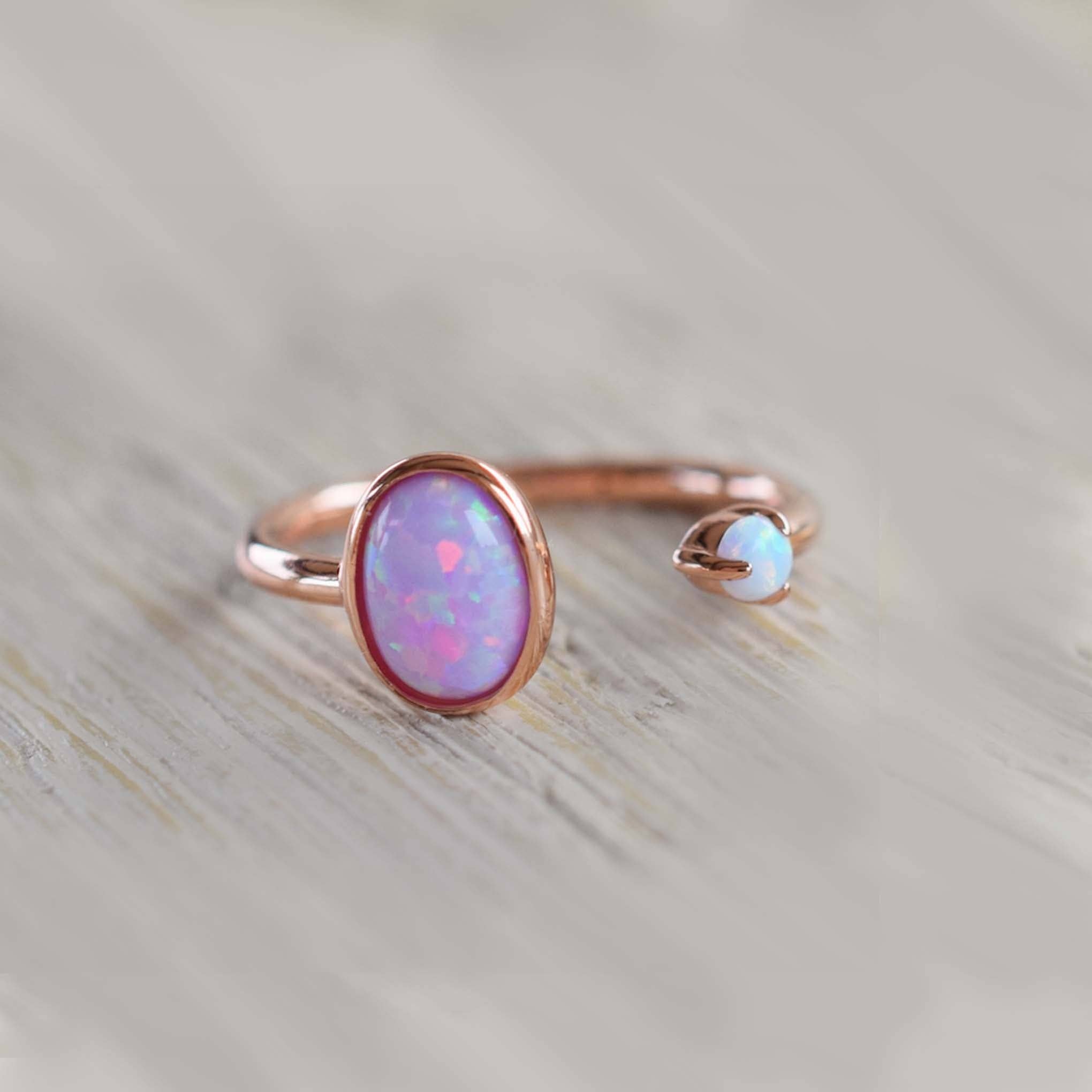 La Kaiser – Großhandel Mehrsteinige Ringe – Roségoldene Zuckerwatte Dualband4