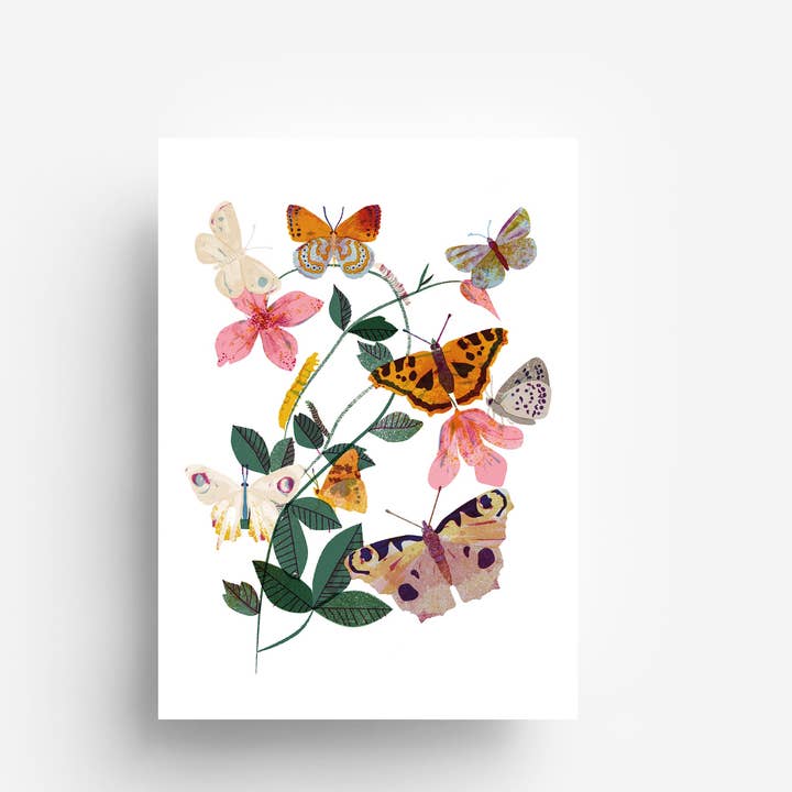 Butterfly Plant Postcard DIN A6 for wholesale by jungwiealt