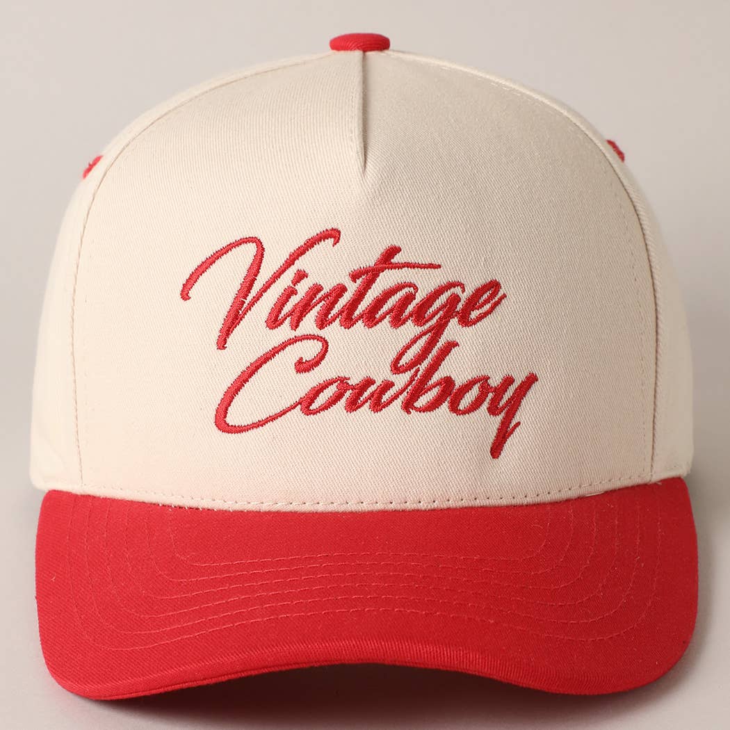 Fashion City – wholesale Baseball cap – Unisex – Vintage Cowboy Embroidery Two Tone Baseball Cap19