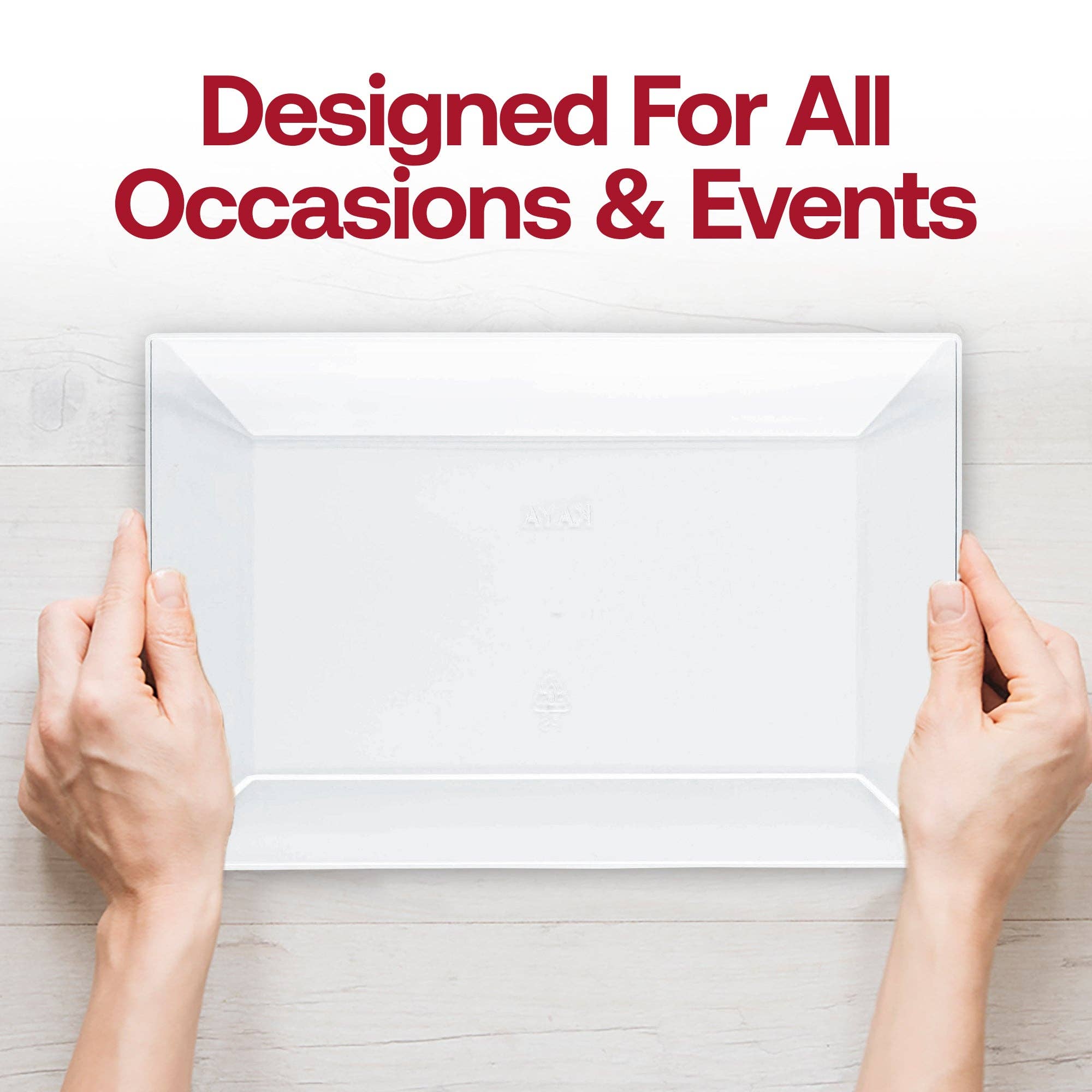 Smarty had a Party - Wholesale Kartonnen bordje - 5,5" x 8,5" Transparante Plastic Dessertborden - 120 stuks5