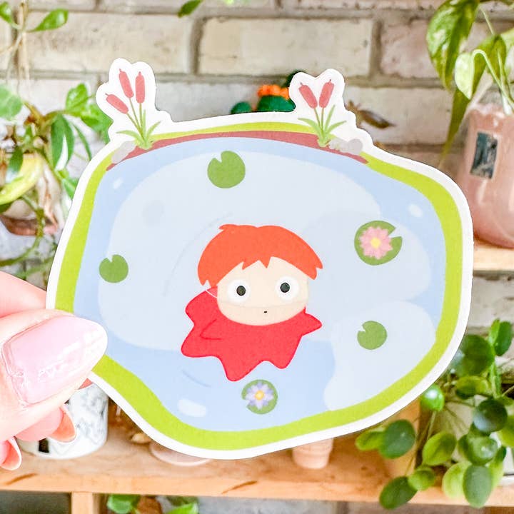 The Good Teacher Co - Wholesale Sticker - 'Ponyo Pond' Sticker0