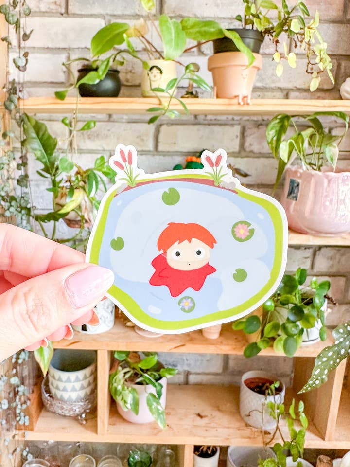 'Ponyo Pond' Sticker for wholesale by The Good Teacher Co