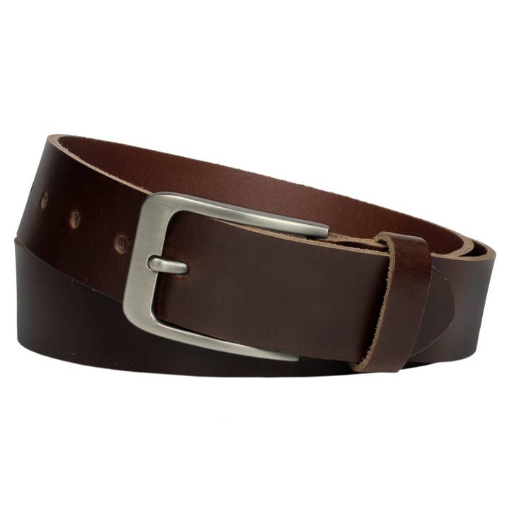 35 mm bälte tillverkat i Tyskland eH411-PL mörkbrun för wholesale av A-Venten GmbH