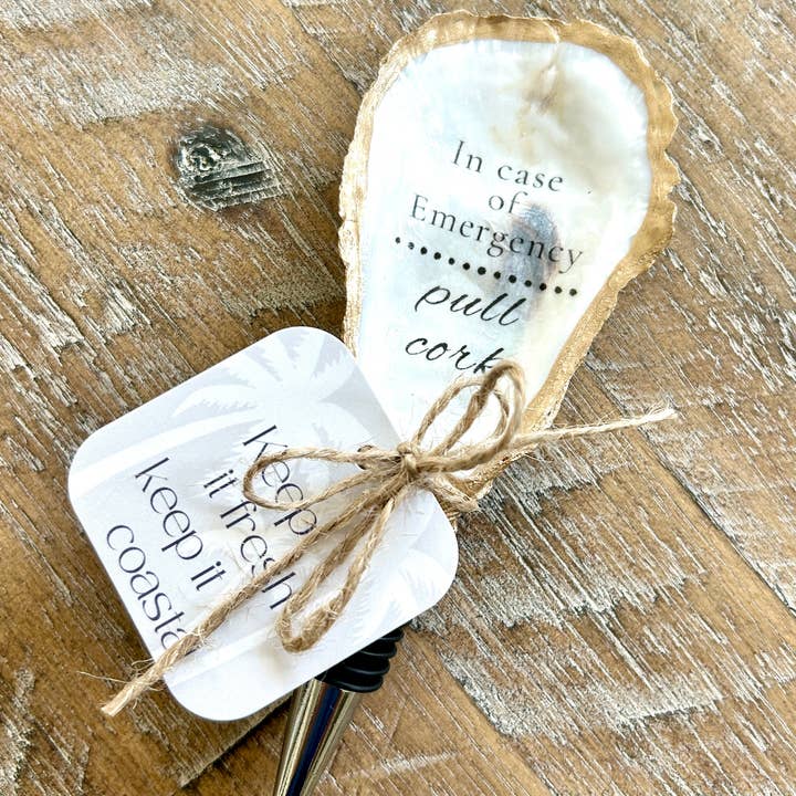 Coast and Cork - Vendita all'ingrosso Tappi per vino - In caso di emergenza, tirare il tappo - Fermabottiglia per ostriche1