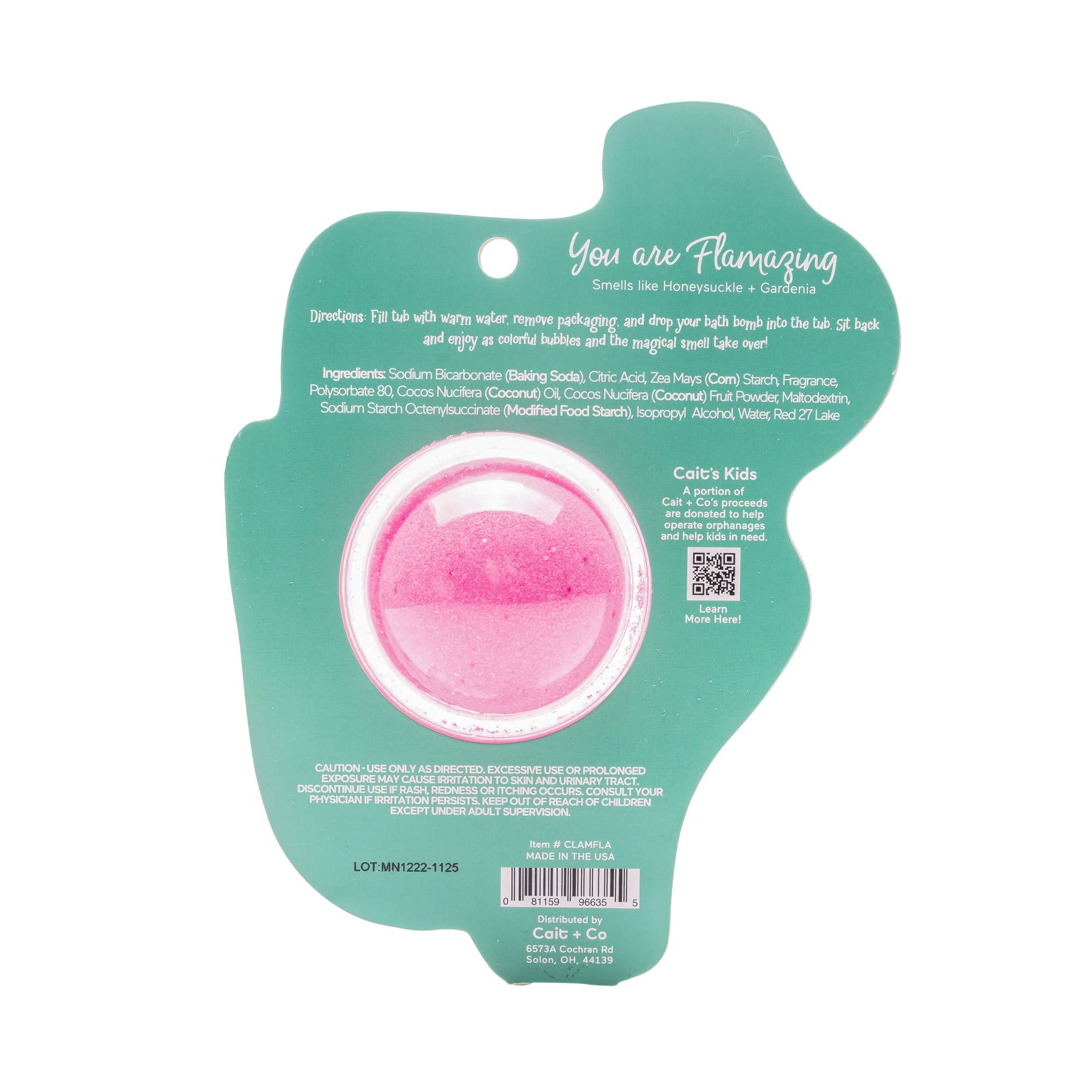 Cait + Co - Wholesale Bath Bomb/Fizz - You are Flamazing Flamingo Clamshell Bath Bomb2