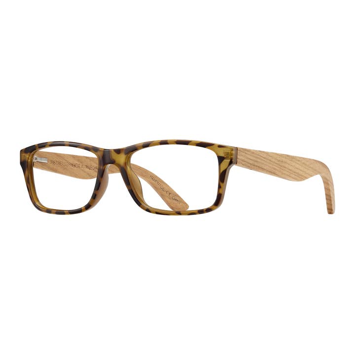 BP20524 Avalon -Amber Tortoise/Walnut Wood+Blue Light 0.00 for wholesale by Blue Planet Eco-Eyewear