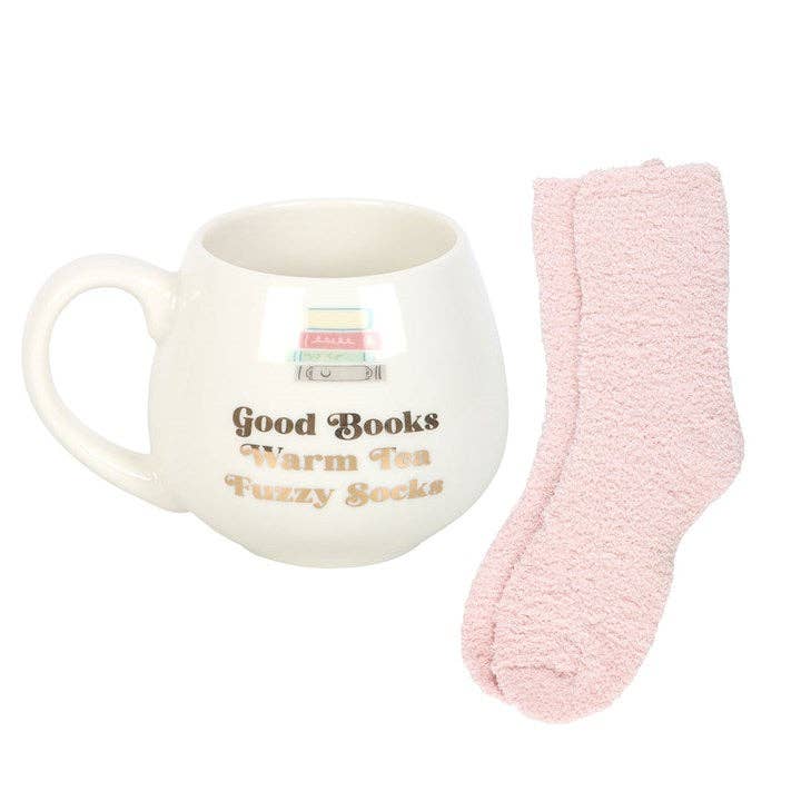 Something Different Wholesale - Wholesale Coffee Mug - Good Books Mug and Socks Set3