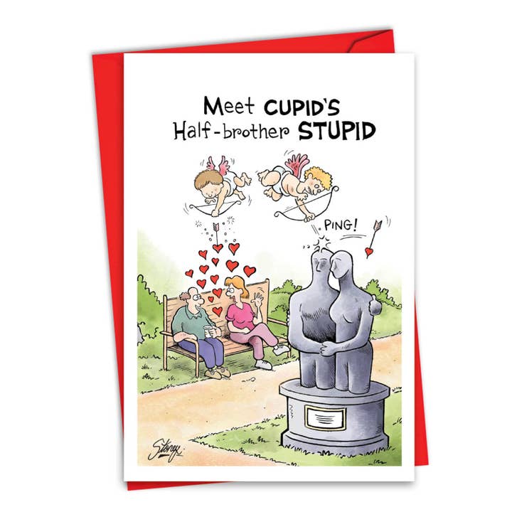 NobleWorks – Engroshandel Valentinsdagskort – Valentinsdag Card - Amors halvbror