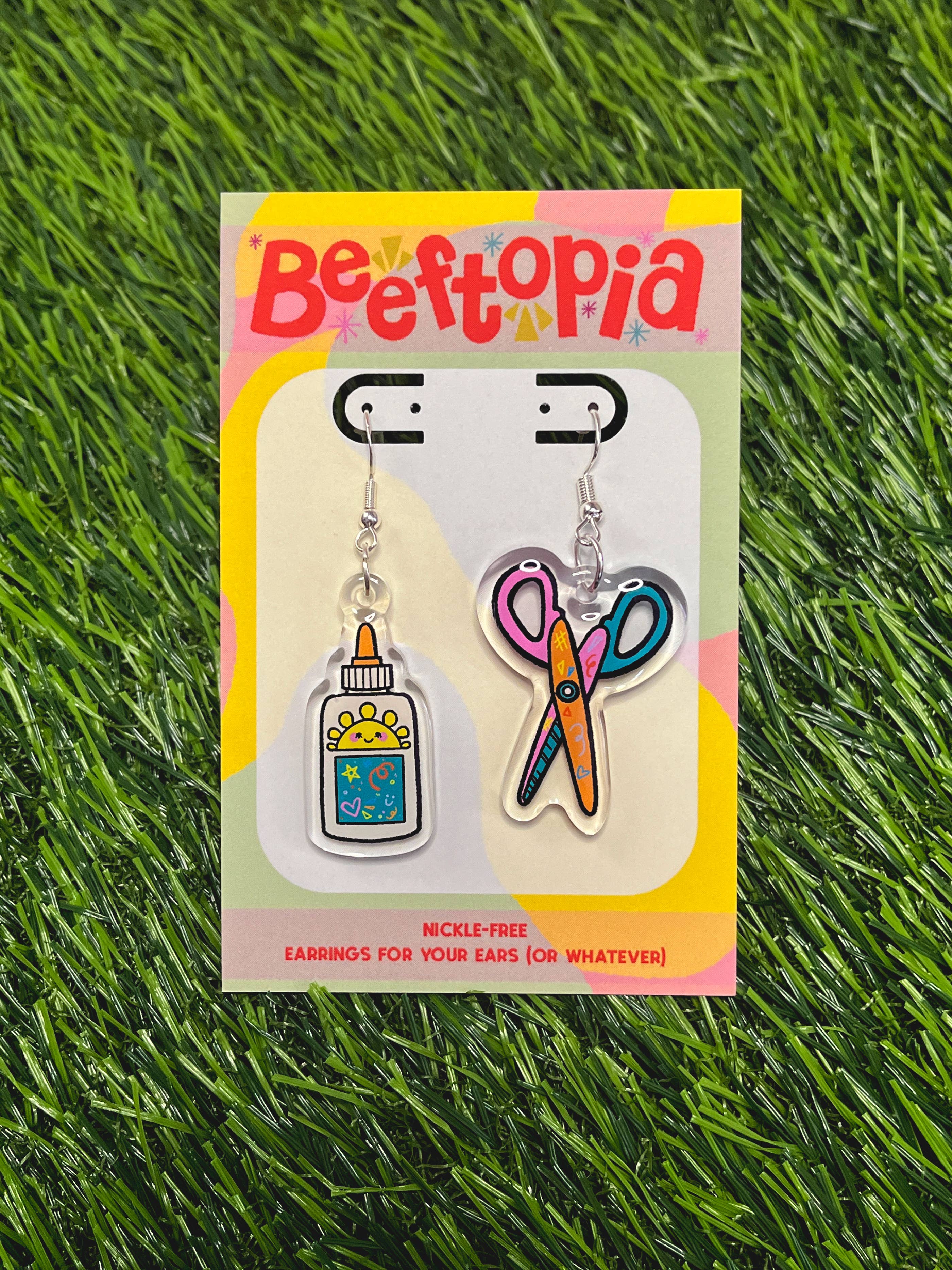 Beeftopia - Wholesale Dangle Earrings - Very Crafty Novelty Earrings | Cute Artsy Jewelry2