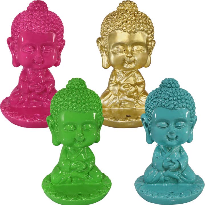 Baby Buddha Incense Holders Asst 1dz - SCC107 for wholesale by World Buyers