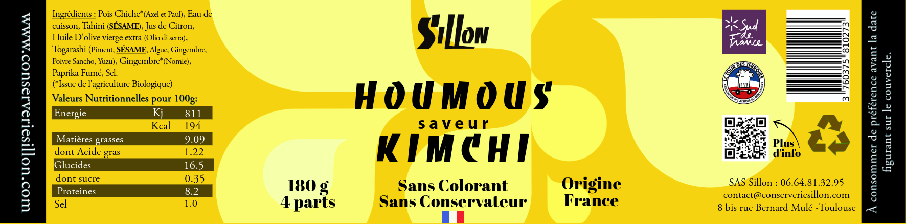 Sillon - Wholesale Shelf Stable Prepared Meal - Kimchi-flavored hummus3