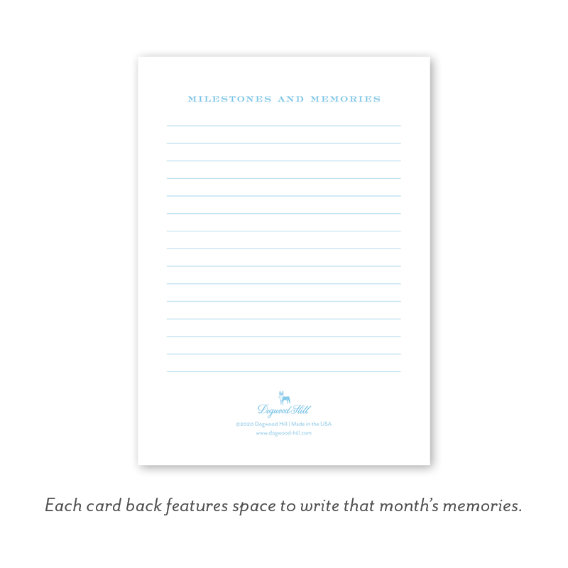 Dogwood Hill - Wholesale Milestone Art/Keepsake - Kids & Baby - Joys of Boys Milestone Cards8