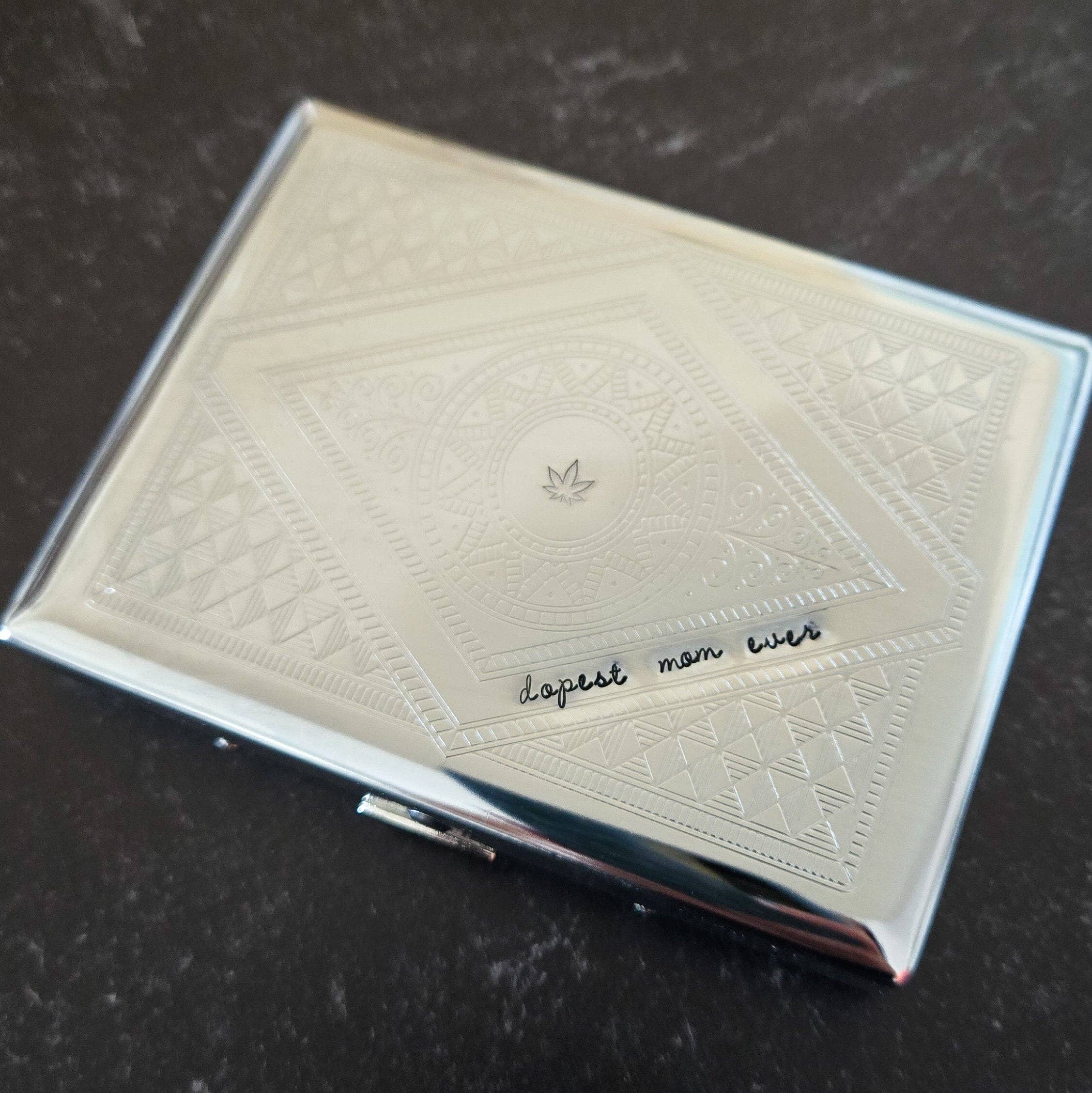 Salt and Sparkle - Wholesale Cigarette Case - Definitely not Weed Funny Metal Case3