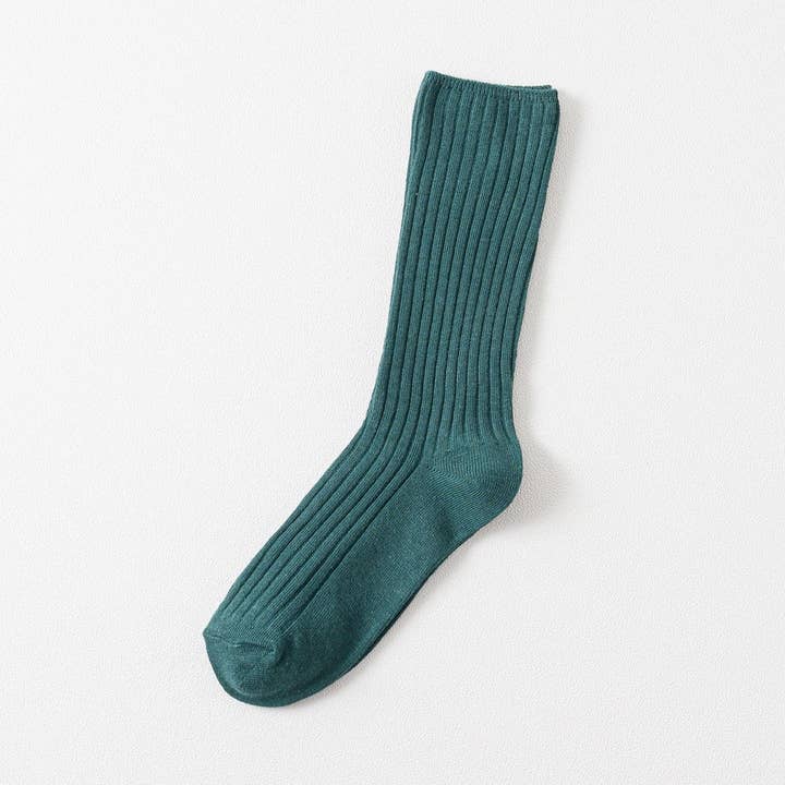 ACCITY - Wholesale Socks - Women's - AUTUMN AND WINTER SOLID COLOR MID-CALF SOCKS_CWMS09167