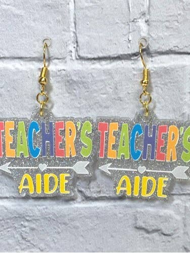 Teacher Assistant, Gift for Student Teacher, Teachers Aide Earrings, Co Teacher Accessory, New Teacher Gift for wholesale by Chasin’ Self Care