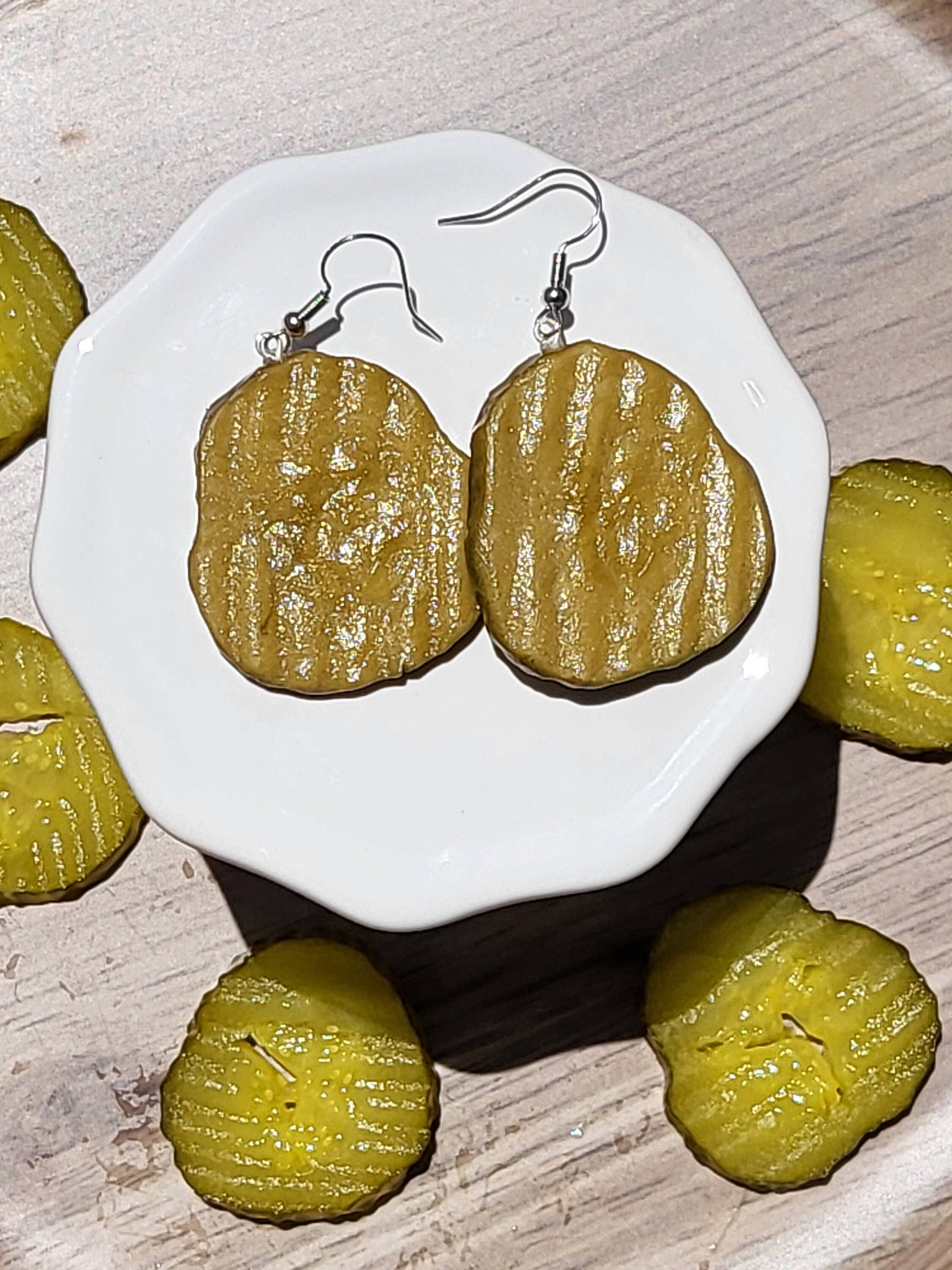 REMOVED BRAND - Wholesale Dangle Earrings - Pickle Earrings, Dill Pickle Earrings, BBQ Earrings1