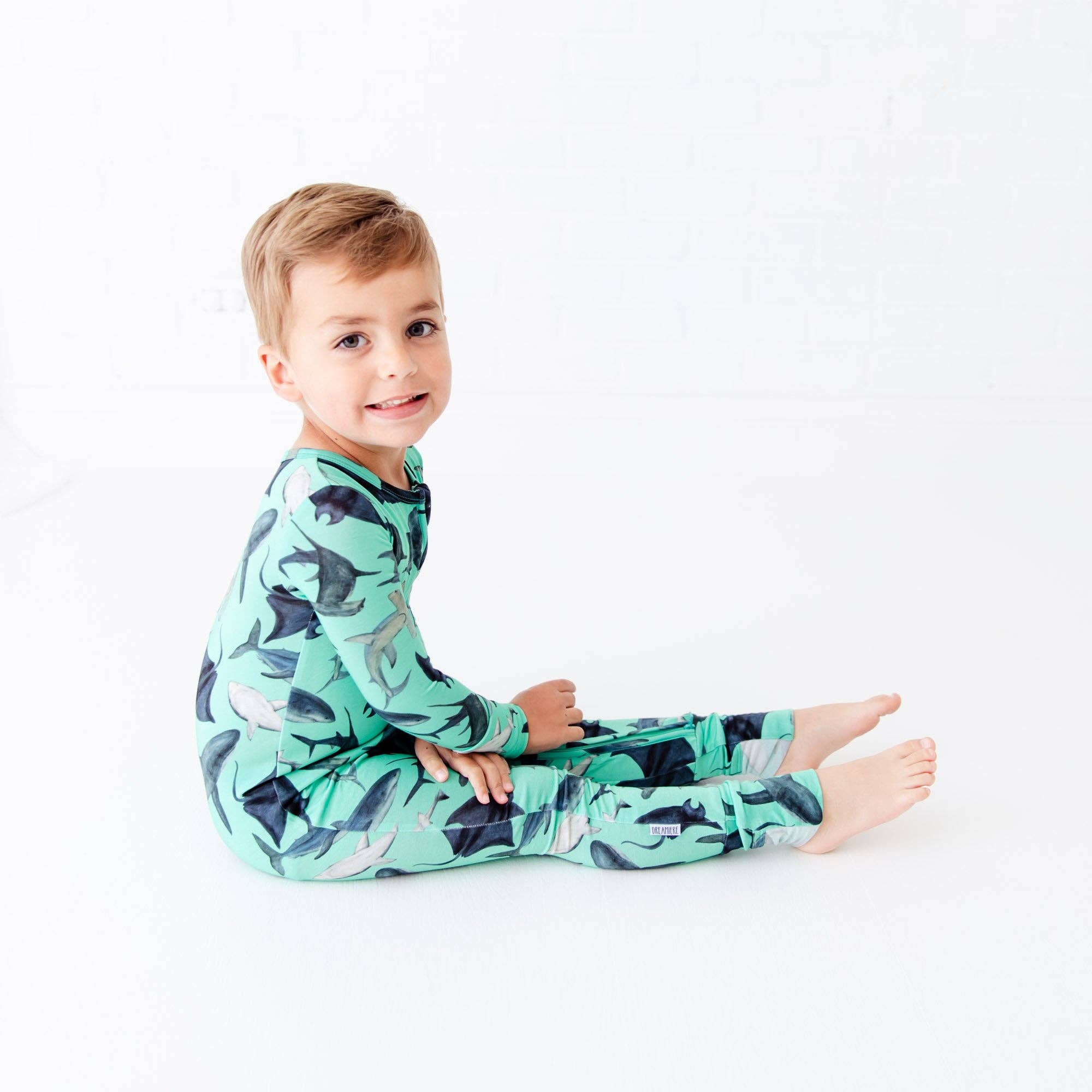 Dreamiere - Wholesale Jumpsuit - Baby - Kids The Shark Side Bamboo Convertible Footie9