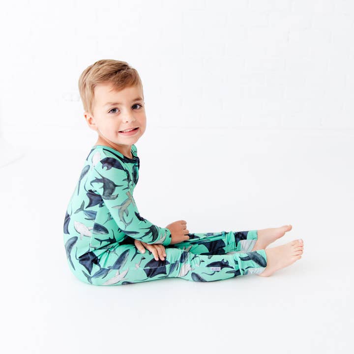 Dreamiere - Wholesale Jumpsuit - Baby - Kids The Shark Side Bamboo Convertible Footie9