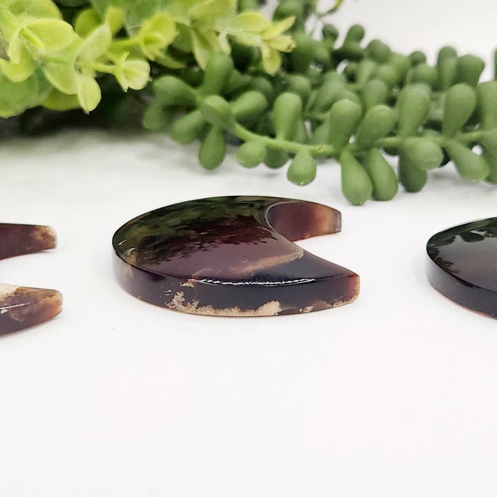 Meraki Gemstones - Wholesale Spiritual Stone/Crystal - Amber Moon Shape (Approximately 50mm) 100% Natural Amber2