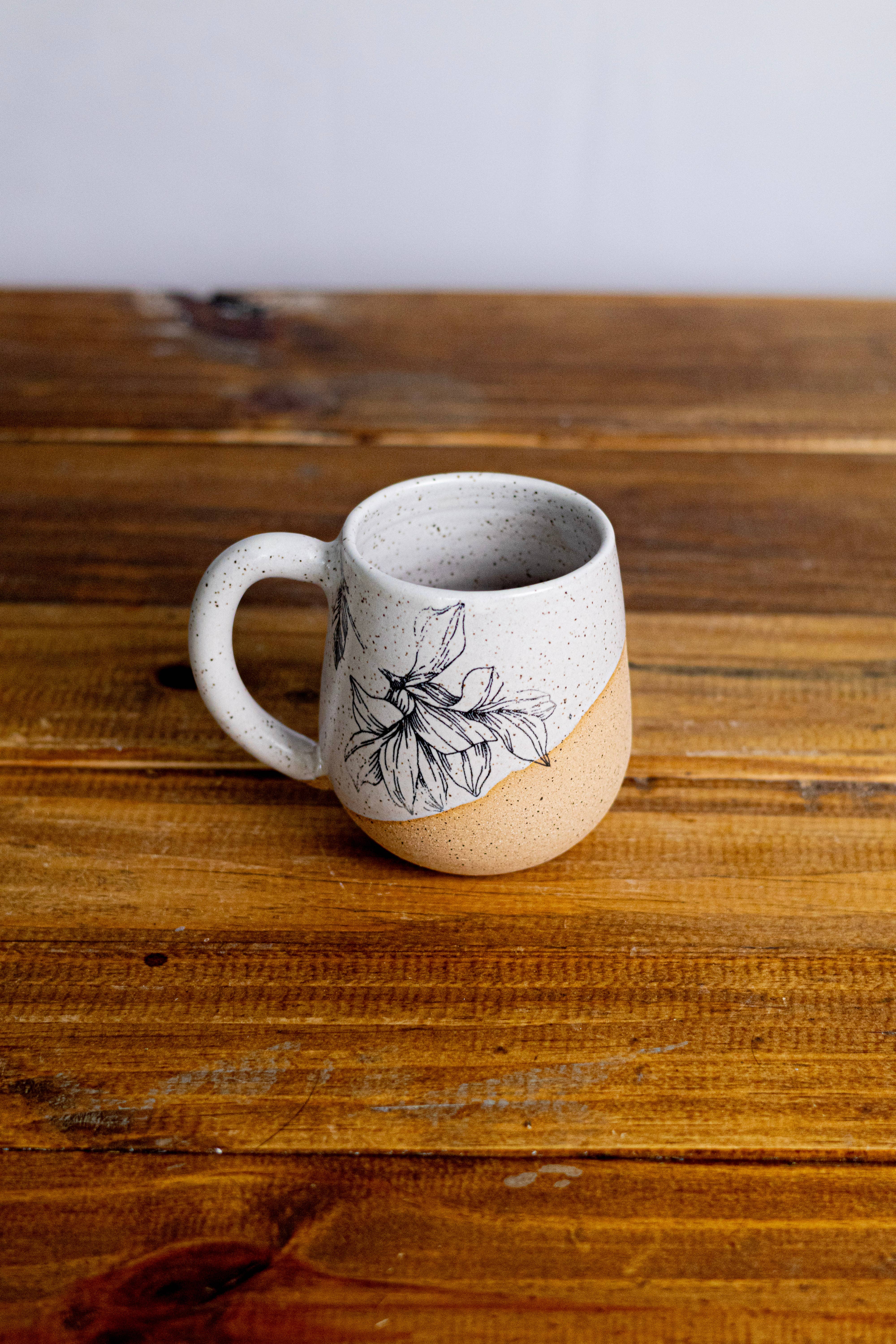 Hands On Ceramics - Wholesale Coffee Mug -  Handmade Ceramic Flower Mug - Coffee Mug2