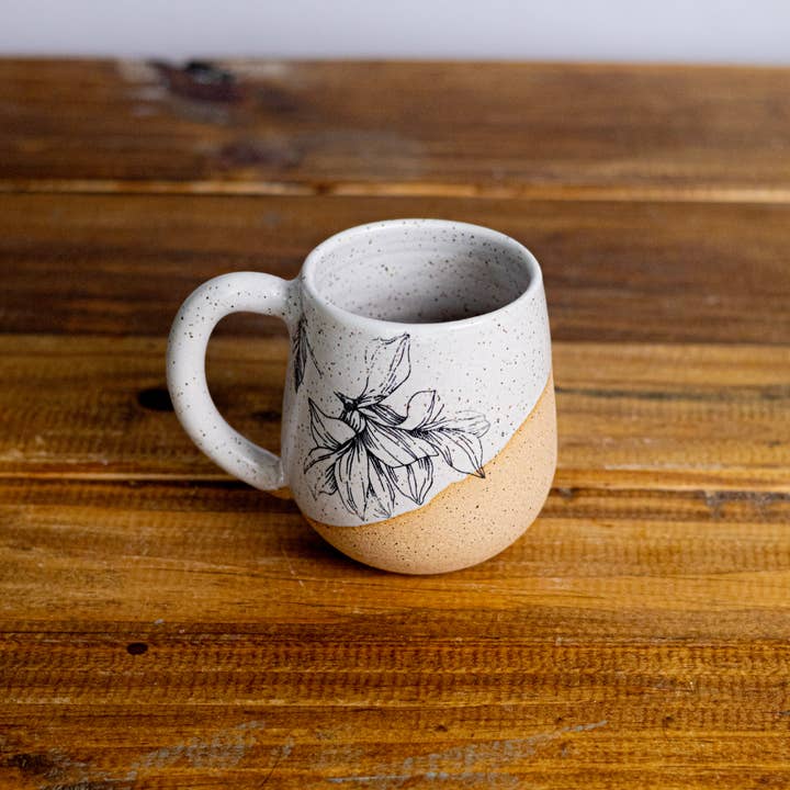 Hands On Ceramics - Wholesale Coffee Mug -  Handmade Ceramic Flower Mug - Coffee Mug2