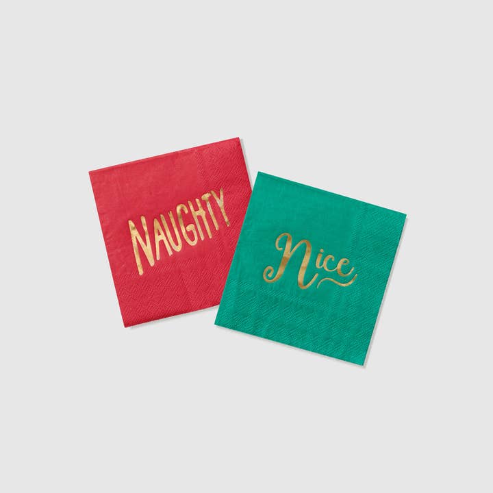 Coterie Party Supplies - Wholesale Disposable Napkin - Naughty and Nice Napkins (25 Per Pack)
