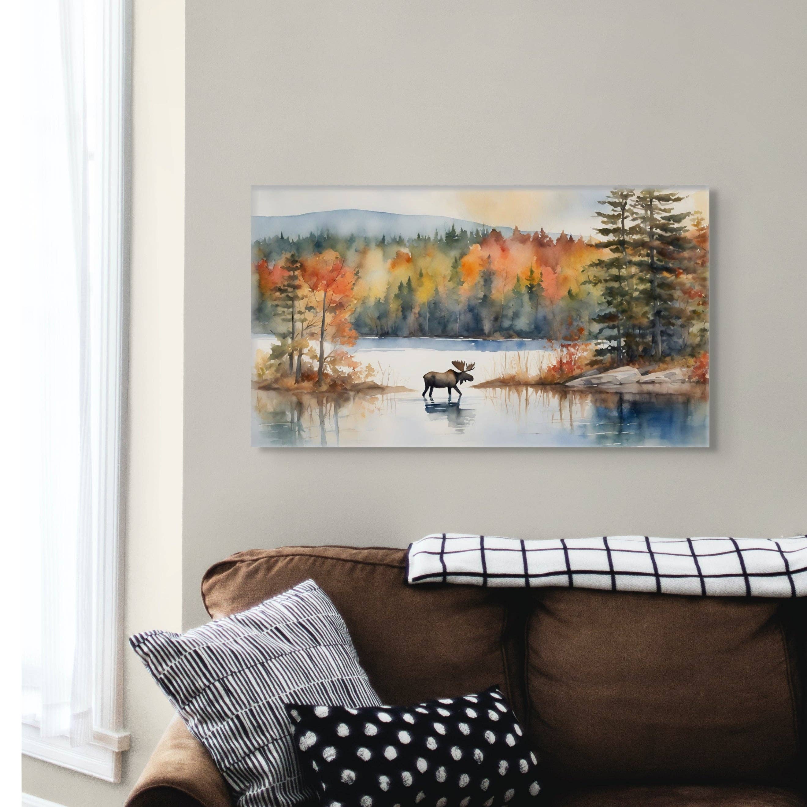 August Print Shop - Wholesale Art Print - Muskoka Moose Watercolour1