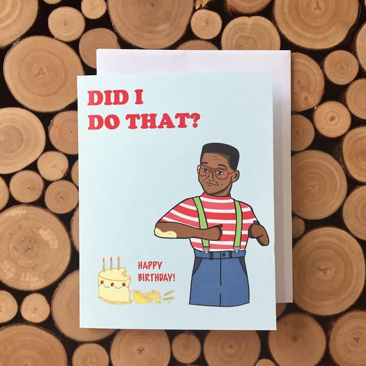 Papermain - Vendita all'ingrosso Biglietti di auguri - Biglietto di auguri Steve Urkel — Family Matters Card, regalo anni '90, biglietto per programmi televisivi1