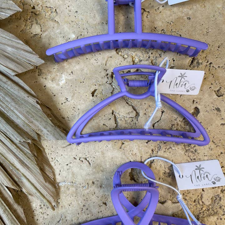 Nakoa The Label - Wholesale Hair clip – Women’s - Claw Clip Metal - Grape - Loop1