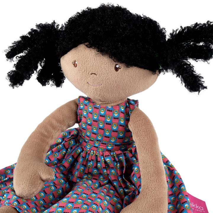 Tikiri Toys LLC - Wholesale Doll - Kids - Leota Black Hair with Purple Dress1