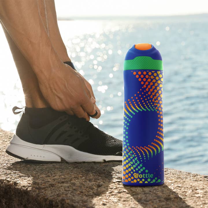 Ottle Hydration - Wholesale Water Bottle - Halftone Vortex 19 oz Water Bottle4