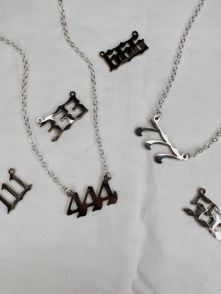 Gold and Silver Angel Number Necklace for wholesale by Simply Sunshine Jewelry