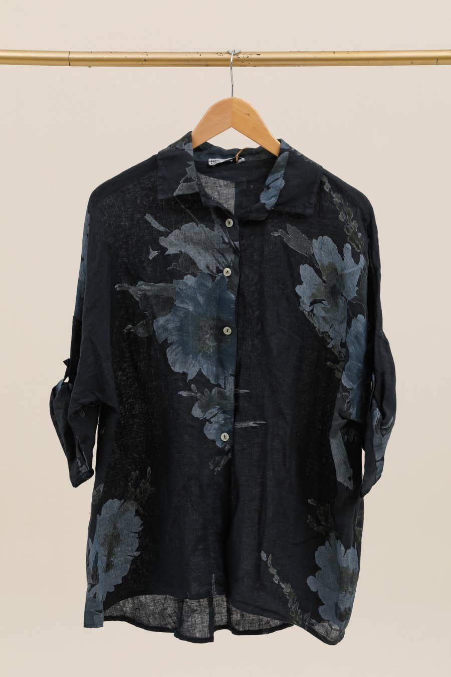 LÉA & LUC - Wholesale Dress - Women's - Floral print shirt in 100% Linen REF. 20090/58