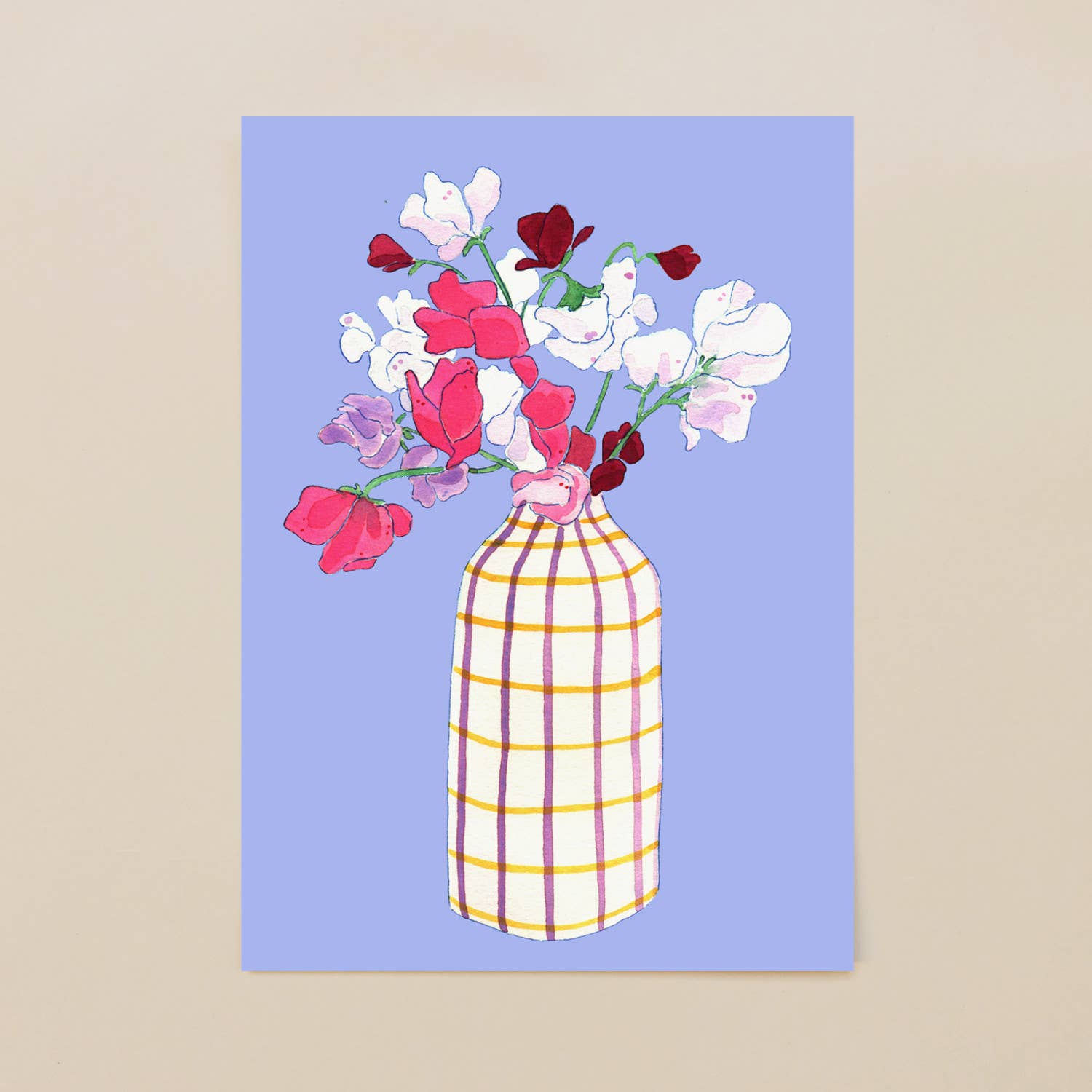 Wonder Of Today - Vendita all'ingrosso Cartoline - Cartolina mazzo di piselli odorosi viola6