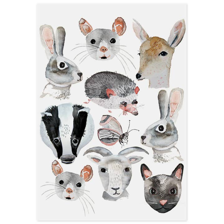 nuukk GmbH – Engroshandel Midlertidig tatovering - Børn – Tatoveringer til dyreelskere – børnetatoveringer med kanin, mus, pindsvin og kat1